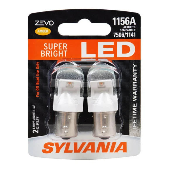 Sylvania 1156ALED.BP2 #1156A Amber Zevo LED Mini 2 Pack