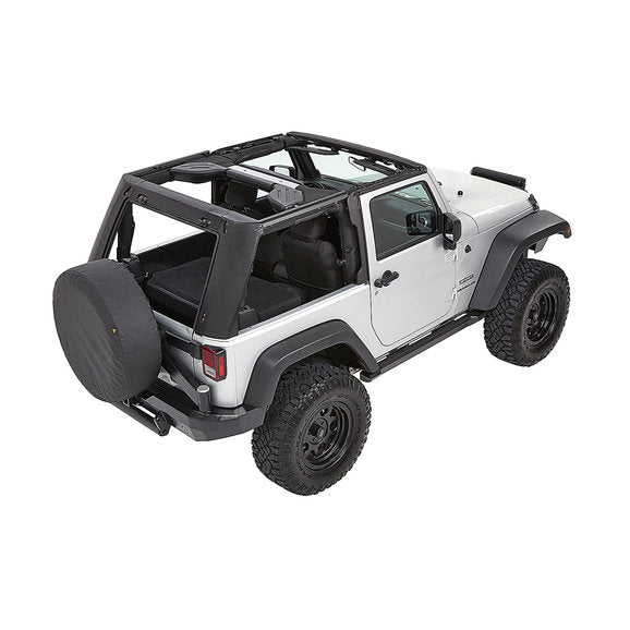 Load image into Gallery viewer, Bestop 5446217 Jeep Logo Trektop Pro Soft Top in Black Twill for 07-18 Jeep Wrangler JK 2-Door
