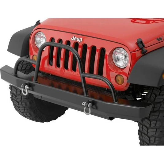 Warrior Products 59051 Front Rock Crawler Bumper with Brush Guard & D-Ring Mounts for 07-18 Jeep Wrangler JK