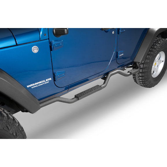 Load image into Gallery viewer, Rampage Products 26628 2&quot; Slimline Step in Textured Black for 07-18 Jeep Wrangler Unlimited JK 4 Door
