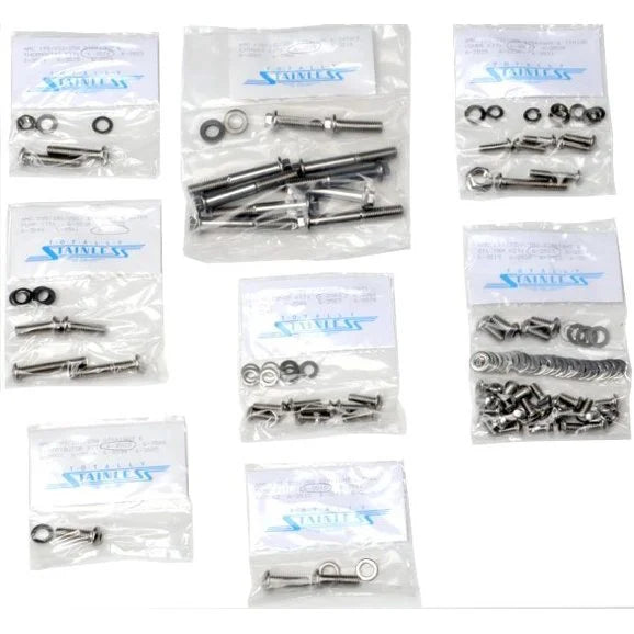 Totally Stainless CVR 6-3568 Button Head Engine Bolt Kit for 72-80 CJ-5, CJ-6 & CJ-7 with 232 or 258c.i. Engine & Metal Valve Cover
