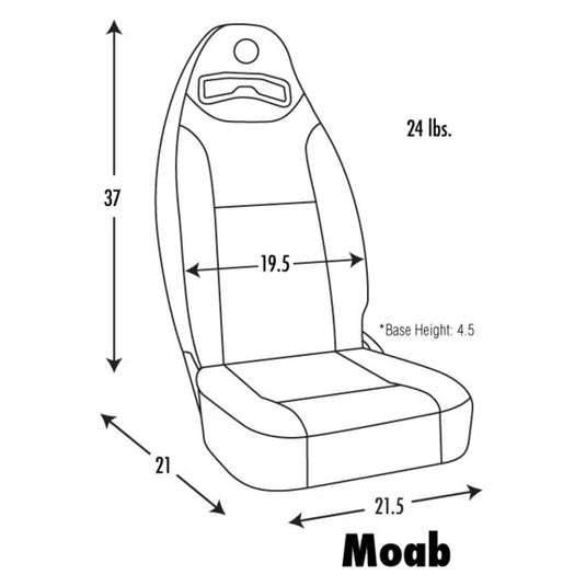 Corbeau Moab Neoprene Reclining Front Seat Pair for 76-18 Jeep CJ-5, CJ-7, CJ-8 Scrambler, Wrangler YJ, TJ, JK & Unlimited