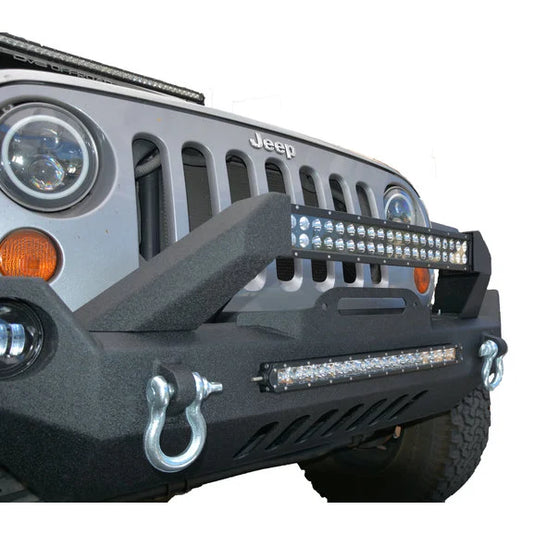 DV8 Offroad FBSHTB-17 FS-17 Hammer Mid Width Front Bumper for 07-20 Jeep Wrangler JL, JK & Gladiator JT