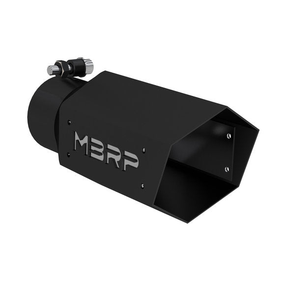 Load image into Gallery viewer, MBRP 4&quot; Universal Black Series Hex Exhaust Tip with MBRP Logo
