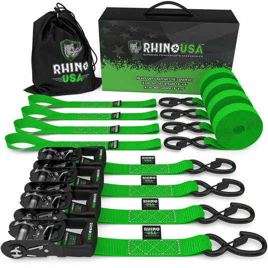 Rhino USA 1.6" x 8' Heavy Duty Ratchet Tie-Down