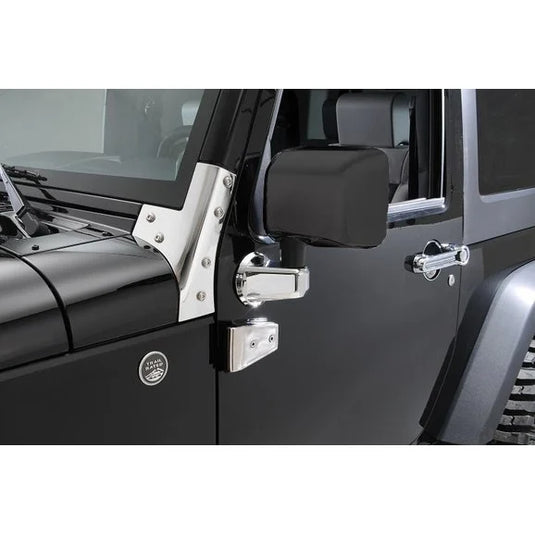 Rugged Ridge 13311.02 Chrome Mirror Arm Covers for 07-18 Jeep Wrangler JK