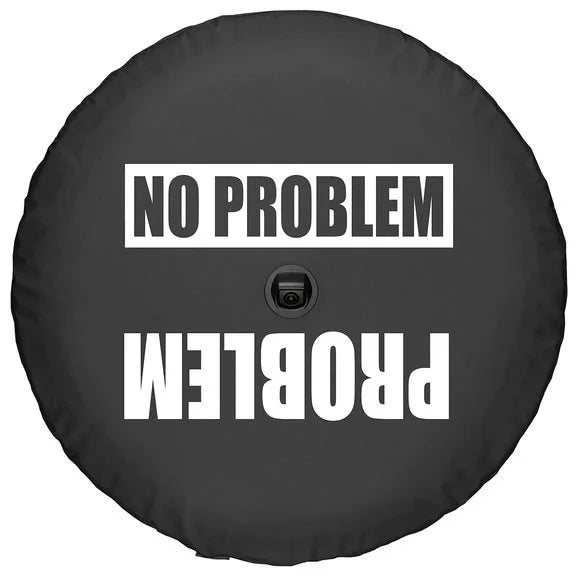 Load image into Gallery viewer, Boomerang Enterprises Problem No Problem Logo Tire Cover for 18-20 Jeep Wrangler JL
