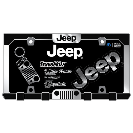 Chroma Graphics 58001 Jeep Travel Kit with License Plate Frame, Key Chain, & Logo Decal