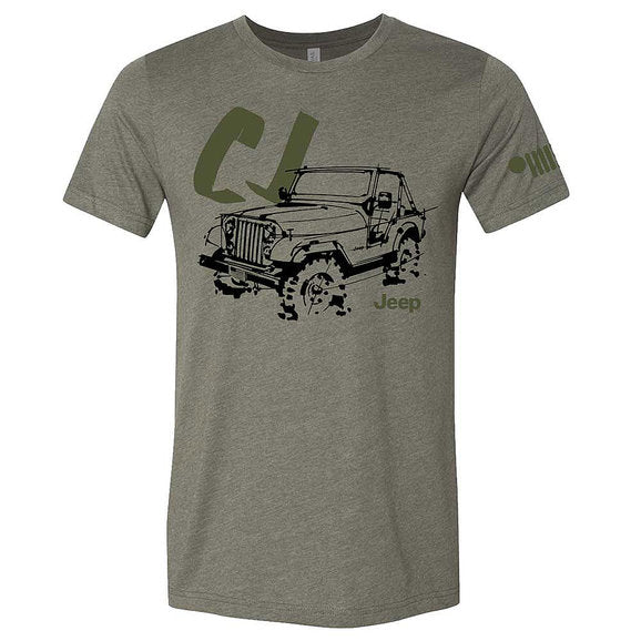 Load image into Gallery viewer, Jeep Merchandise Mens Jeep CJ LDD Series T-Shirt in Military Green
