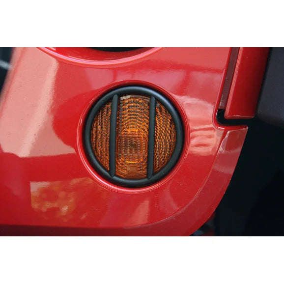 Load image into Gallery viewer, Rugged Ridge 11231.11 Turn Signal Light Guards in Black for 07-18 Jeep Wrangler JK
