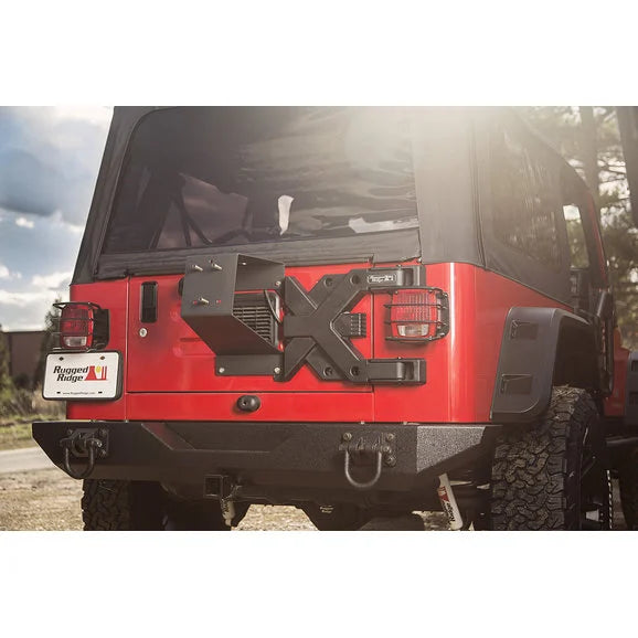 Load image into Gallery viewer, Rugged Ridge 11546.60 Spartacus HD Tire Carrier Kit for 97-06 Jeep Wrangler TJ
