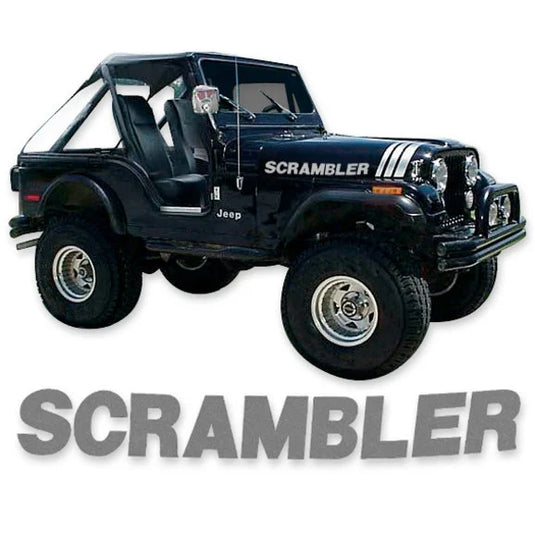 Phoenix Graphix Scrambler Vinyl Hood Graphics Kit for 70-95 Jeep CJ & Wrangler Vehicles