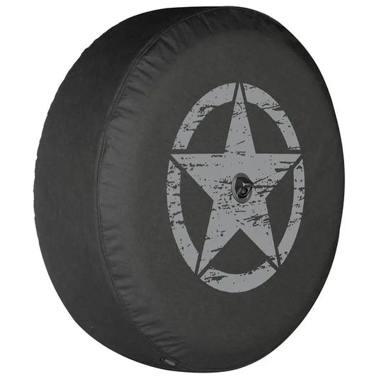 Boomerang Enterprises Distressed Star Logo Tire Cover for 18-20 Jeep Wrangler JL