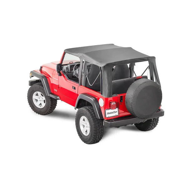 Load image into Gallery viewer, MasterTop Premium Replacement Soft Top with Tinted Windows &amp; Upper Door Skins for 97-06 Jeep Wrangler TJ
