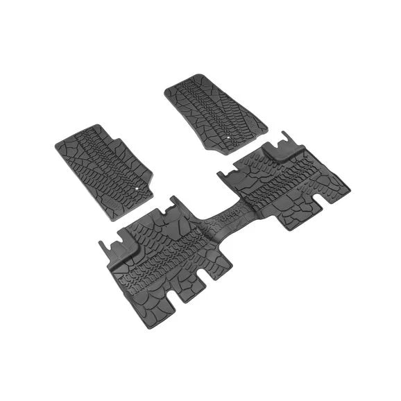 Mopar 82210166AD Floor Slush Mats with Tire Tread Pattern for 07-13 Jeep Wrangler Unlimited JK 4 Door