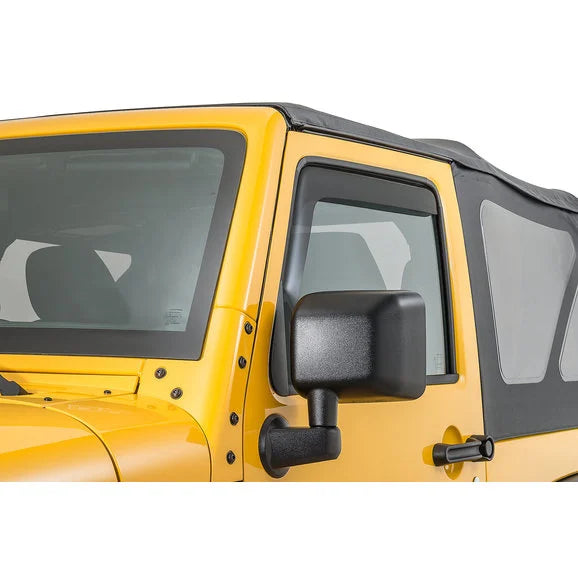 WeatherTech 80443 Front Side Window Deflectors in Dark Smoke for 07-18 Jeep Wrangler JK