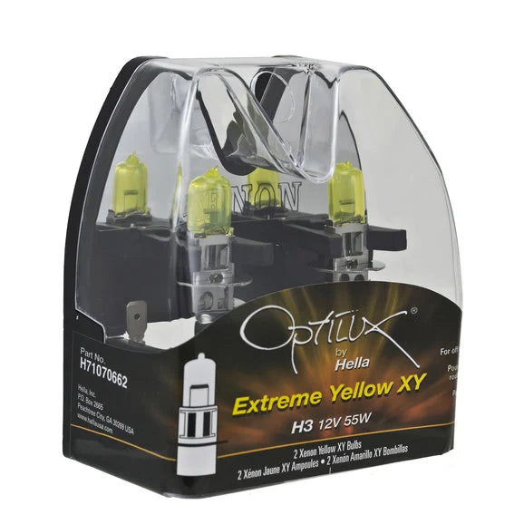 Hella H71070662 Optilux Extreme Yellow H3/9007 12V 65/55W XY Bulb Pair Pack