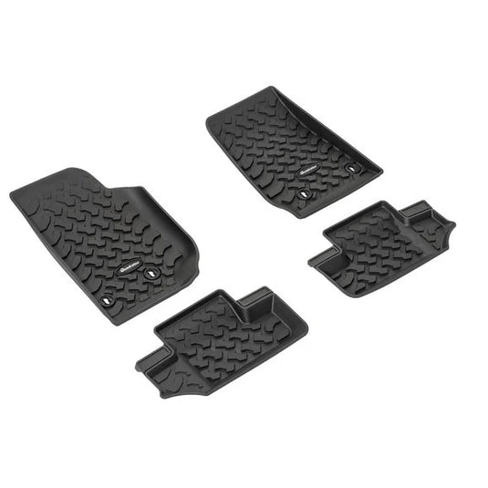 Quadratec Ultimate All Weather Front & Rear Floor Liners for 14-18 Jeep Wrangler JK 2 Door