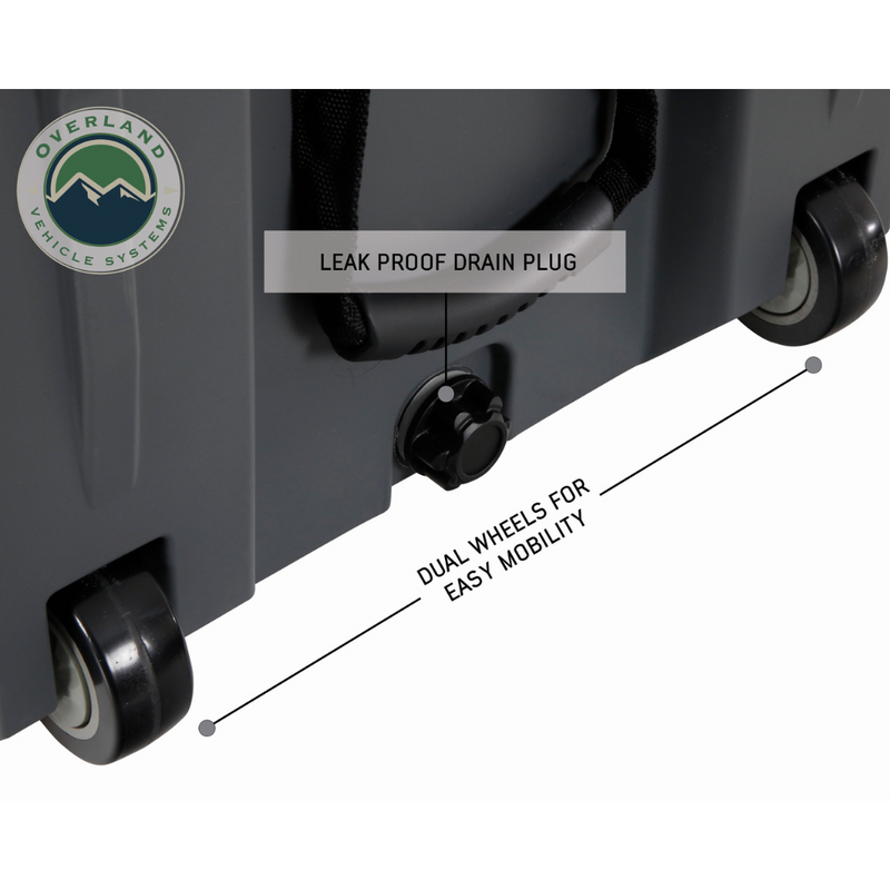 Load image into Gallery viewer, D.B.S. - Dark Grey 169 QT Dry Box With Wheels, Drain, And Bottle Opener
