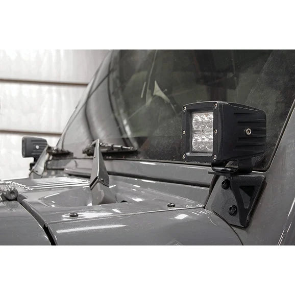 Load image into Gallery viewer, Rough Country Lower Windshield Light Mounts for 07-18 Jeep Wrangler JK
