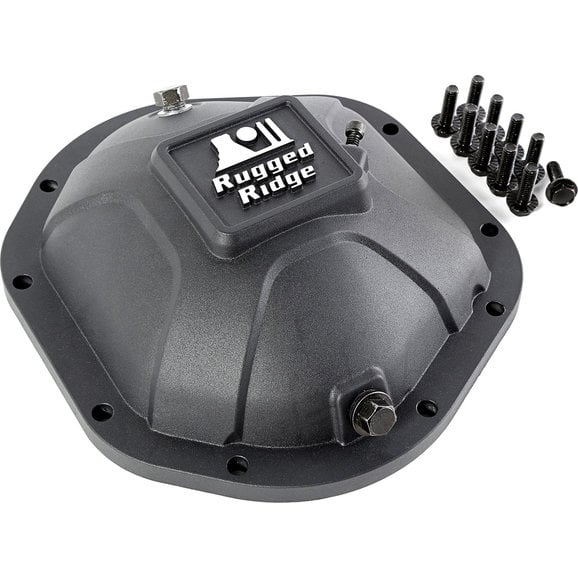 Rugged Ridge 16595.12 Boulder Aluminum Differential Cover in Black for Dana 44 Axle Assemblies