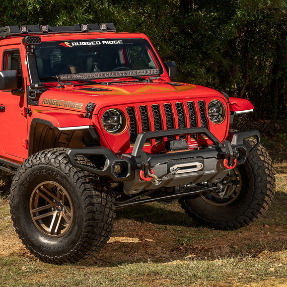 Load image into Gallery viewer, Rugged Ridge 11549.55 Venator Front Bumper Overrider for 18-24 Jeep Wrangler JL &amp; Gladiator JT
