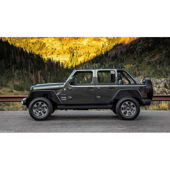 Load image into Gallery viewer, Black Horse Off Road Front &amp; Rear Tubular Fender Flares with Front Inner Fender Liners for 18-24 Jeep Wrangler JL
