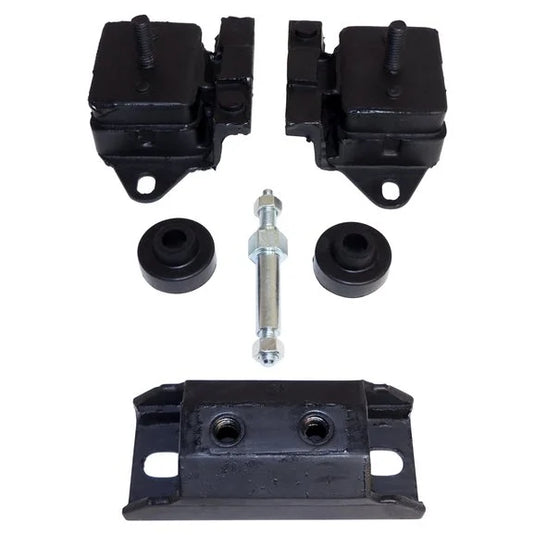 Crown Automotive 8128488K Engine & Transmission Mount Kit for 77-86 Jeep CJ with 6 Cylinder Engine