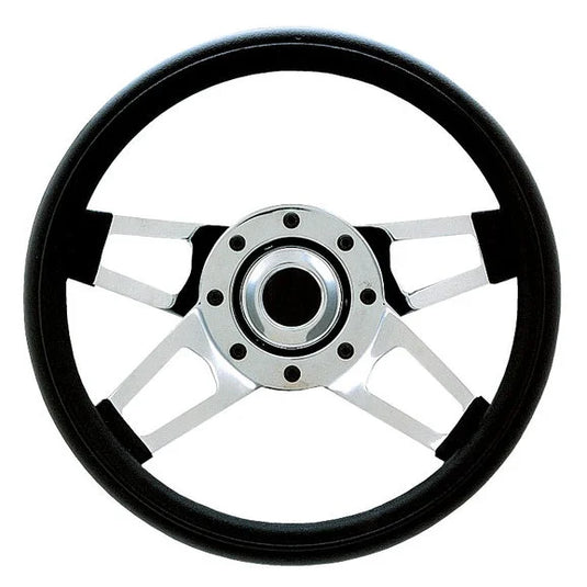 Grant Products 440 Challenger Series Steering Wheel in Black Cushion Grip with Chrome Spokes