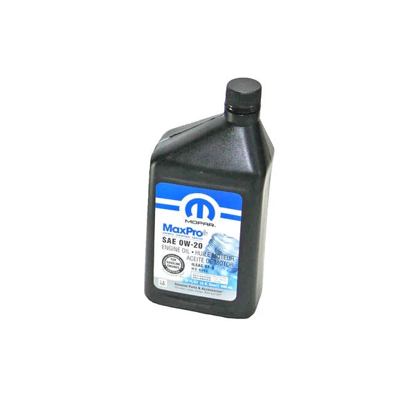 Mopar 68523994AA 0W20 Engine Oil for 18-22 Jeep Wrangler JL and Gladiator JT with 3.6L Engine