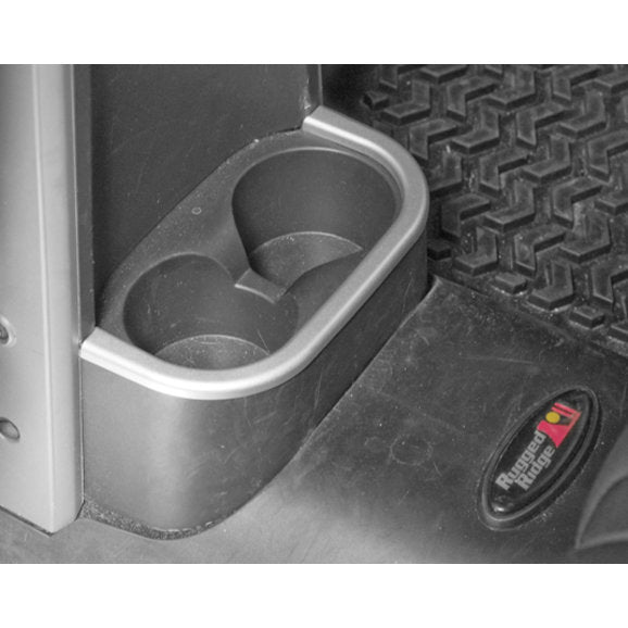 Rugged Ridge Rear Cup Holder Accent for 07-10 Jeep Wrangler JK