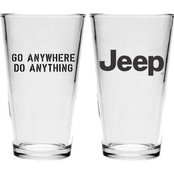 Load image into Gallery viewer, Jeep Merchandise Jeep Logo Pint Glasses
