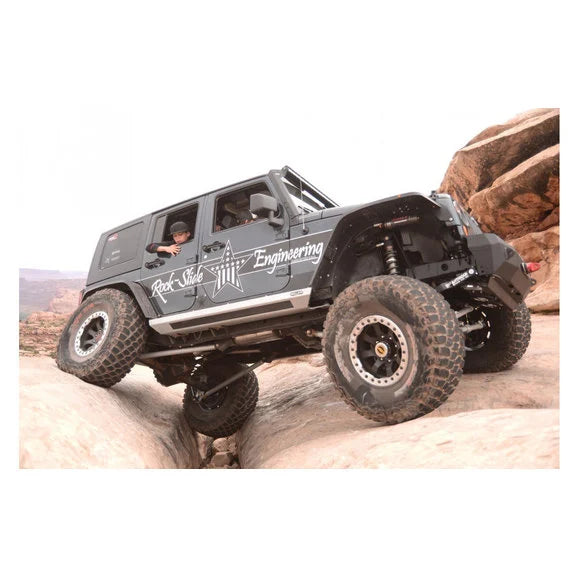 Load image into Gallery viewer, Rock Slide Engineering AX-SP-300-JK4 Gen III Step Slider Skid Plate for 07-18 Jeep Wrangler JK Unlimited 4-Door
