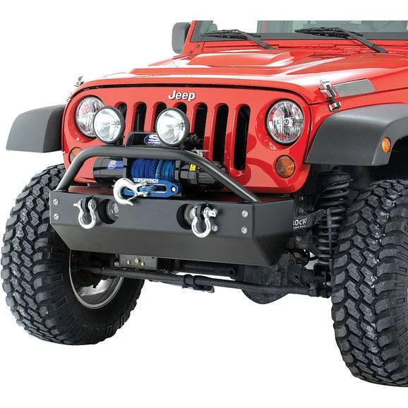 Rock Hard 4X4 Shorty Front Bumper with Fog Light Cutouts for 07-18 Jeep Wrangler JK