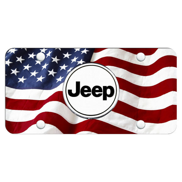 Load image into Gallery viewer, Automotive Gold Laser Etched Jeep Word License Plate
