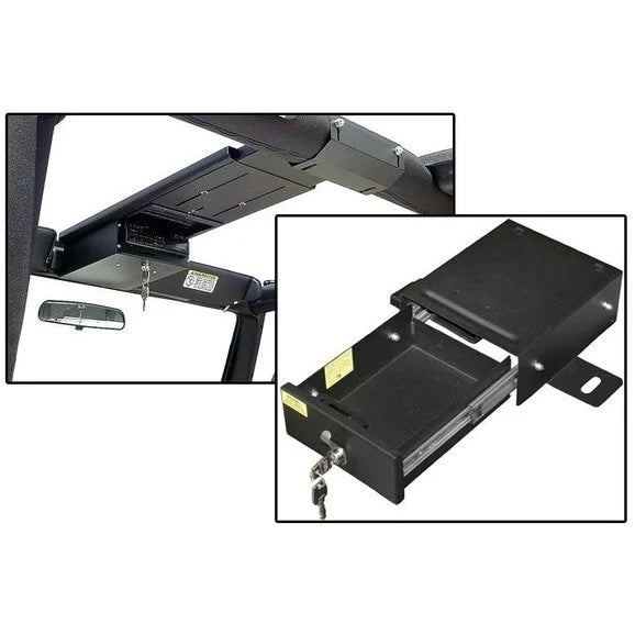 Load image into Gallery viewer, Tuffy 06 Security Products Single Compartment Overhead Security Console &amp; Conceal Carry Security Drawer for 03-06 Jeep Wrangler TJ &amp; Unlimited (with flip seat)
