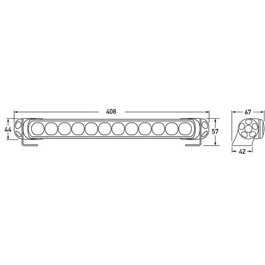 Hella 350 Series 16" LED Light Bar