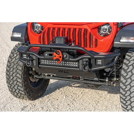 Rough Country 10647 Tubular Front Winch Bumper for 07-24 Jeep Wrangler JL, JK & Gladiator JT