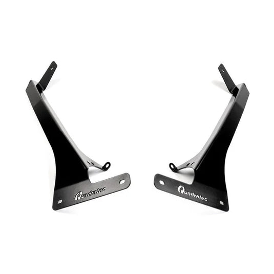 Quadratec Windshield Light Bar Brackets w/ A-Pillar Light Mounts for 18-21 Jeep Wrangler JL & Gladiator JT