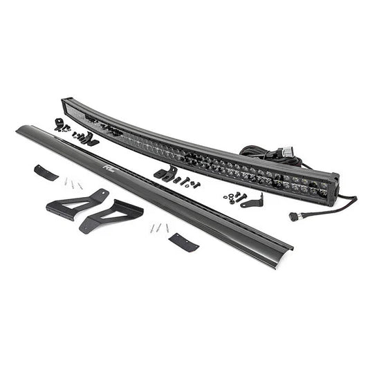 Rough Country 50" Curved LED Light Bar Upper Windshield Kit for 84-01 Jeep Cherokee XJ