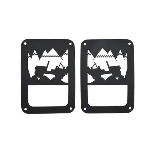 Kentrol 80702 Jeep Heritage Tail Light Guards for 07-18 Jeep Wrangler JK