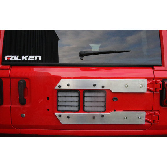 Load image into Gallery viewer, Rock Hard 4X4 RH-90345 Billet Aluminum Hinge Braces for 18-24 Jeep Wrangler JL
