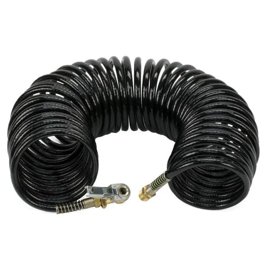 Viair 00039 35ft. Inside Braided Black Coil Hose with Air Chuck