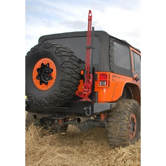 Load image into Gallery viewer, HyLine OffRoad 400.200.170 Swing Away Tire Carrier Hi-Lift Jack Mount for 07-18 Jeep Wrangler JK
