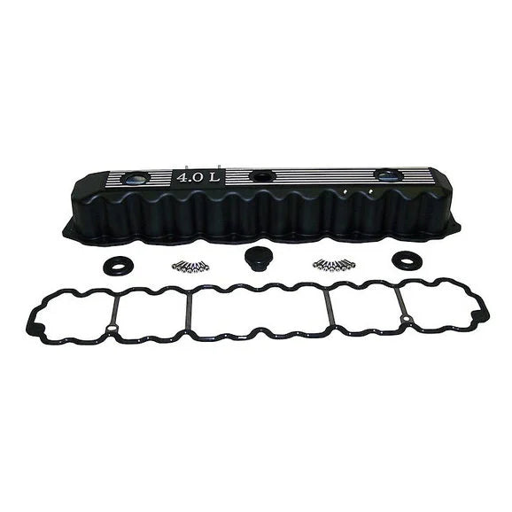 Crown Automotive Aluminum Valve Cover Kit for 93-04 Jeep Wrangler YJ & TJ; 93-01 Cherokee XJ and 93-04 Grand Cherokee ZJ & WJ