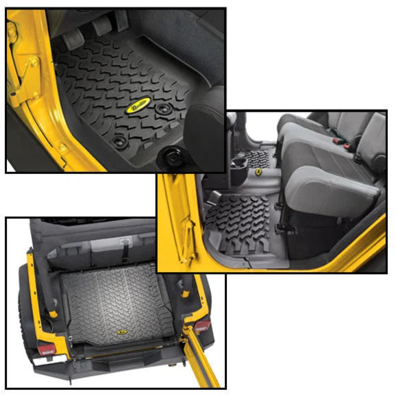 Load image into Gallery viewer, Bestop Front &amp; Rear Floor Liners for 07-16 Jeep Wrangler Unlimited JK 4 Door
