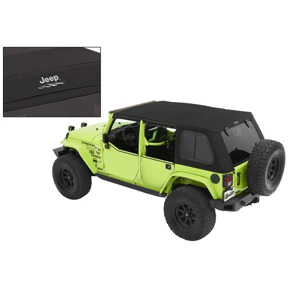 Load image into Gallery viewer, Bestop 5446317 JEEP Trektop Pro Soft Top in Black Twill for 07-18 Jeep Wrangler JK Unlimited 4-Door
