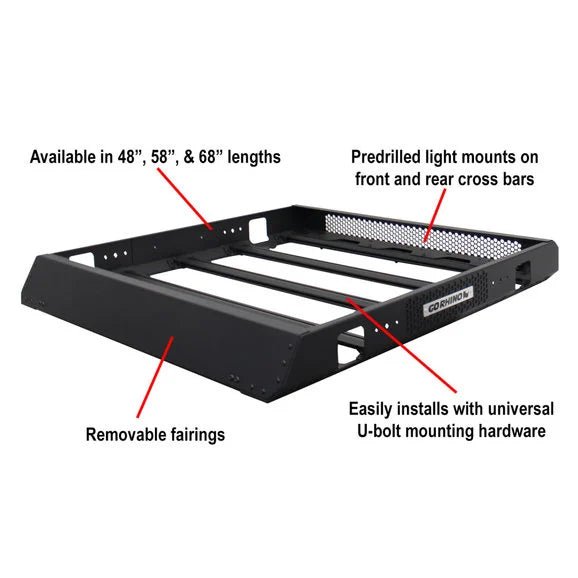 Load image into Gallery viewer, Go Rhino SRM400 Series Roof Rack for 18-21 Jeep Wrangler JK, JL, and Gladiator JT
