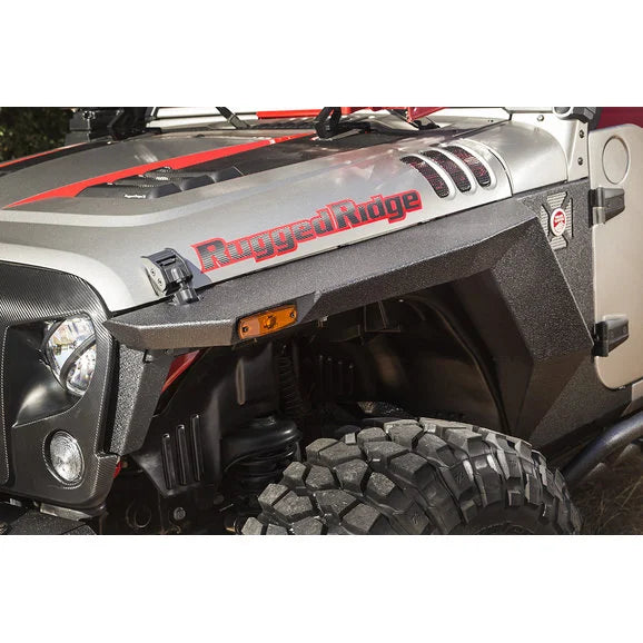 Load image into Gallery viewer, Rugged Ridge 11615.01 XHD Front Armor Fenders for 07-18 Jeep Wrangler JK
