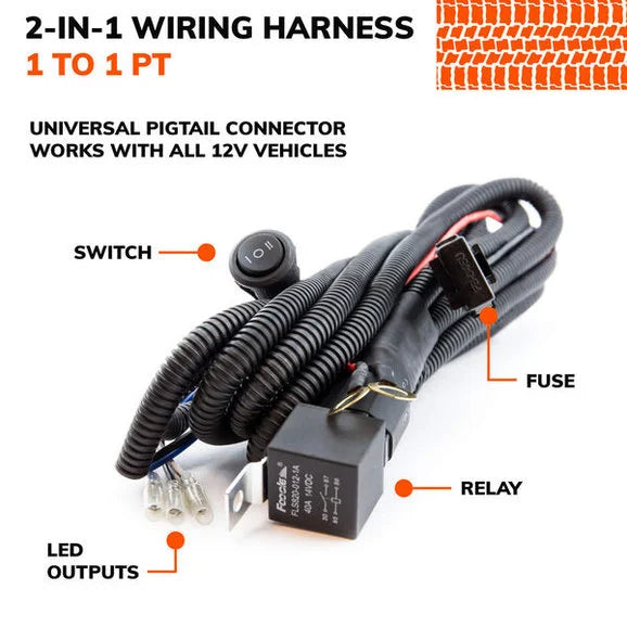 Load image into Gallery viewer, Sylvania LBARHRNS3P.BX. Dual Mode 1 Output LED Wiring Harness
